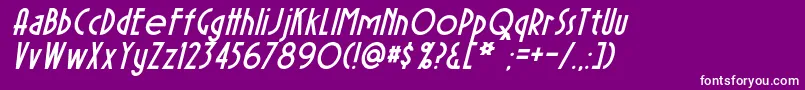 fuente SierraMadreItalic – Fuentes Blancas Sobre Fondo Morado