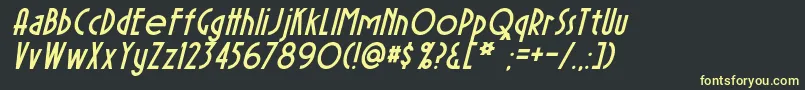 SierraMadreItalic Font – Yellow Fonts on Black Background