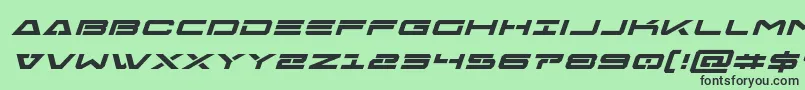 Freeagentboldexpandital Font – Black Fonts on Green Background