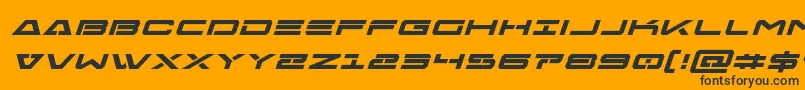 Freeagentboldexpandital Font – Black Fonts on Orange Background