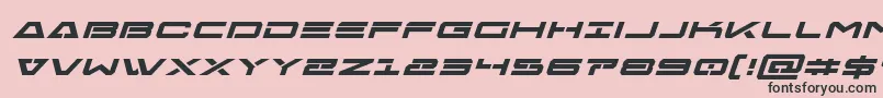 Freeagentboldexpandital Font – Black Fonts on Pink Background