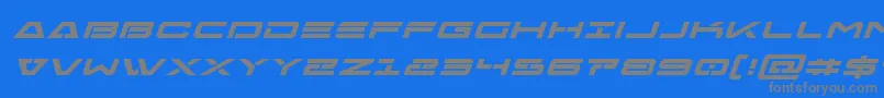 Freeagentboldexpandital Font – Gray Fonts on Blue Background
