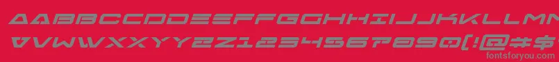 Freeagentboldexpandital Font – Gray Fonts on Red Background