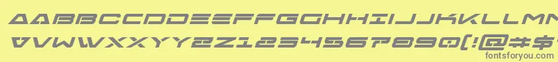 Freeagentboldexpandital Font – Gray Fonts on Yellow Background