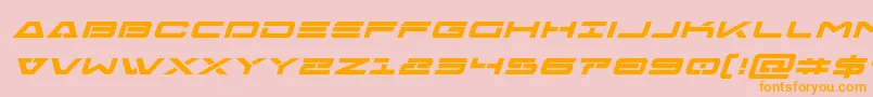 Freeagentboldexpandital Font – Orange Fonts on Pink Background