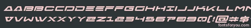 Freeagentboldexpandital Font – Pink Fonts on Black Background