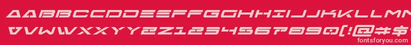 Freeagentboldexpandital Font – Pink Fonts on Red Background