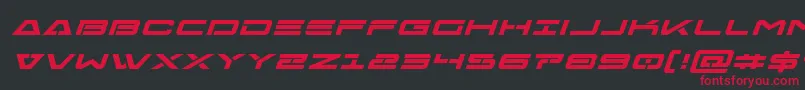 Freeagentboldexpandital Font – Red Fonts on Black Background