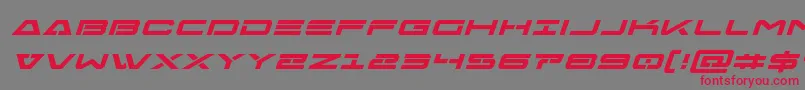 Freeagentboldexpandital Font – Red Fonts on Gray Background
