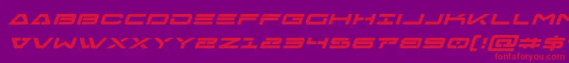 Freeagentboldexpandital Font – Red Fonts on Purple Background