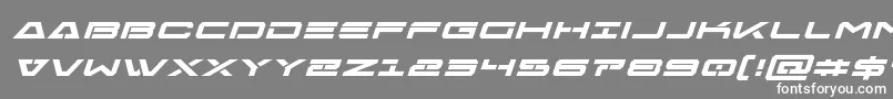 Freeagentboldexpandital Font – White Fonts on Gray Background