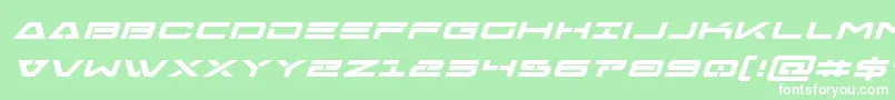 Freeagentboldexpandital Font – White Fonts on Green Background