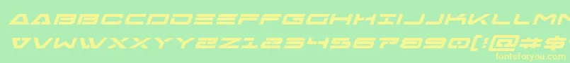 Freeagentboldexpandital Font – Yellow Fonts on Green Background