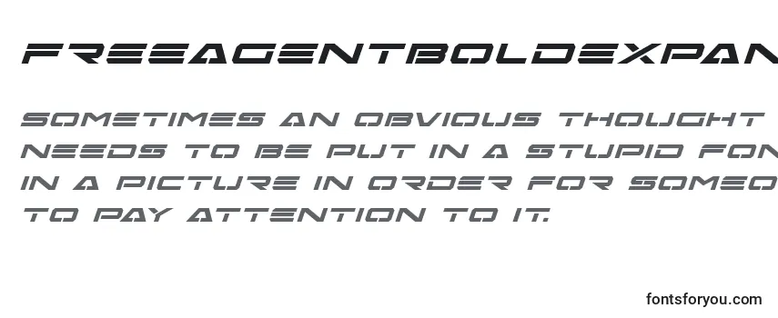 Schriftart Freeagentboldexpandital