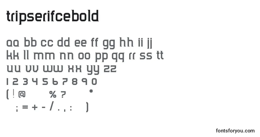Шрифт TripserifceBold – алфавит, цифры, специальные символы