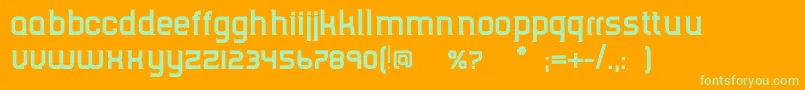 TripserifceBold Font – Green Fonts on Orange Background