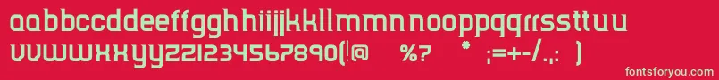 TripserifceBold Font – Green Fonts on Red Background