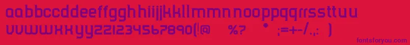 フォントTripserifceBold – 赤い背景に紫のフォント