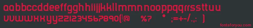 TripserifceBold Font – Red Fonts on Black Background