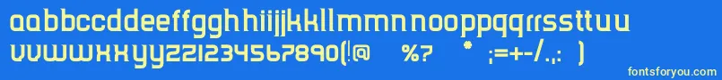 TripserifceBold Font – Yellow Fonts on Blue Background