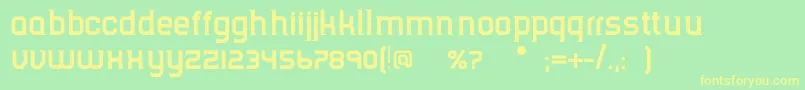 フォントTripserifceBold – 黄色の文字が緑の背景にあります