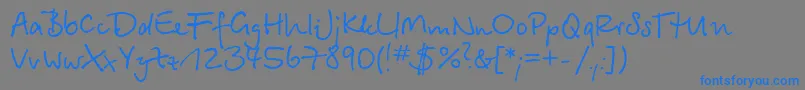 Betinascriptc Font – Blue Fonts on Gray Background