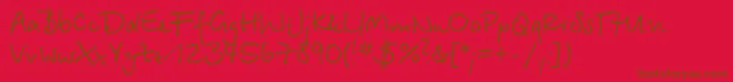 Betinascriptc Font – Brown Fonts on Red Background