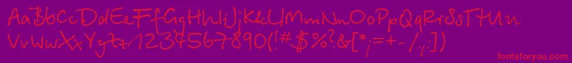 Betinascriptc-Schriftart – Rote Schriften auf violettem Hintergrund