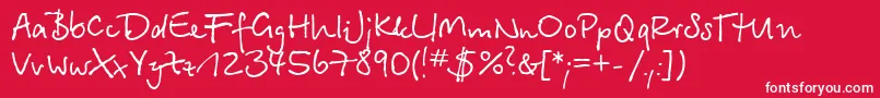 Betinascriptc Font – White Fonts on Red Background