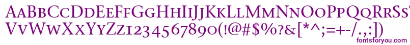 StoneSerifScItcTtMedium Font – Purple Fonts on White Background