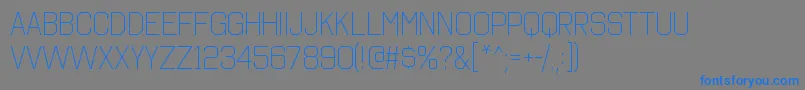 OctincollegeltRegular Font – Blue Fonts on Gray Background