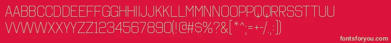 フォントOctincollegeltRegular – 赤い背景に緑の文字
