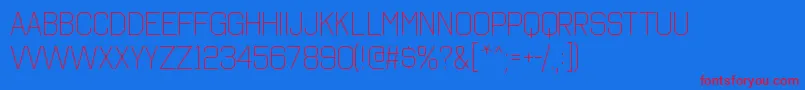 OctincollegeltRegular Font – Red Fonts on Blue Background