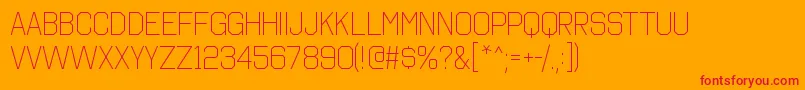 OctincollegeltRegular-Schriftart – Rote Schriften auf orangefarbenem Hintergrund