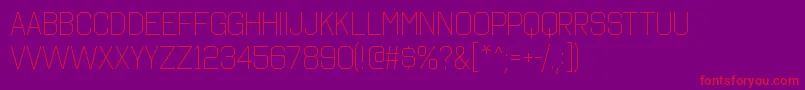 OctincollegeltRegular Font – Red Fonts on Purple Background