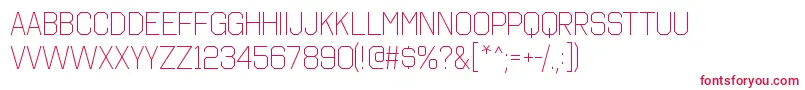 OctincollegeltRegular Font – Red Fonts on White Background