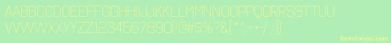 OctincollegeltRegular Font – Yellow Fonts on Green Background
