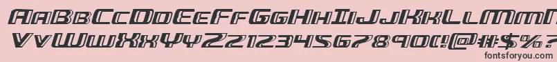 Greasegunexpandital-Schriftart – Schwarze Schriften auf rosa Hintergrund