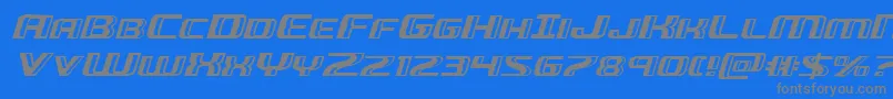 Подробнее о шрифте Greasegunexpandital Шрифт Greasegunexpandital – серые шрифты на синем фоне