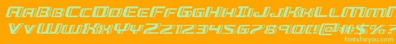 Подробнее о шрифте Greasegunexpandital Шрифт Greasegunexpandital – зелёные шрифты на оранжевом фоне