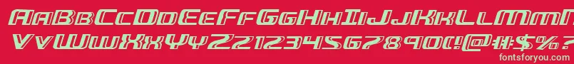 Greasegunexpandital Font – Green Fonts on Red Background