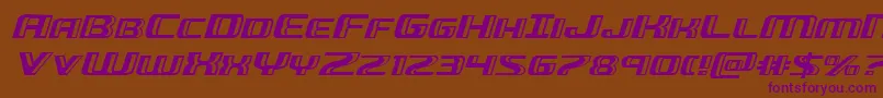 Greasegunexpandital Font – Purple Fonts on Brown Background