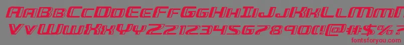 Greasegunexpandital Font – Red Fonts on Gray Background