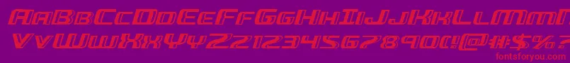 Greasegunexpandital Font – Red Fonts on Purple Background