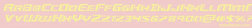 Greasegunexpandital Font – Yellow Fonts on Pink Background