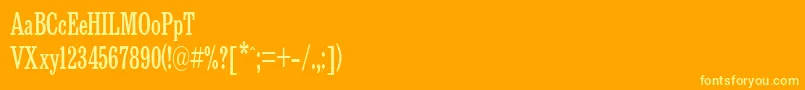 Bricknewsconden Font – Yellow Fonts on Orange Background