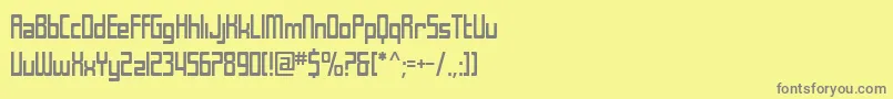 Шрифт SfLaundromaticCondensed – серые шрифты на жёлтом фоне