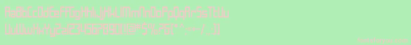 SfLaundromaticCondensed Font – Pink Fonts on Green Background