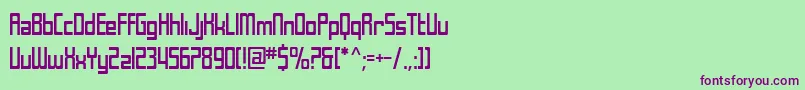 Fonte SfLaundromaticCondensed – fontes roxas em um fundo verde