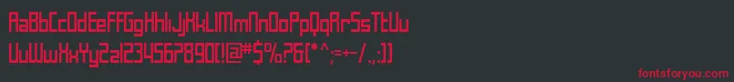 Шрифт SfLaundromaticCondensed – красные шрифты на чёрном фоне